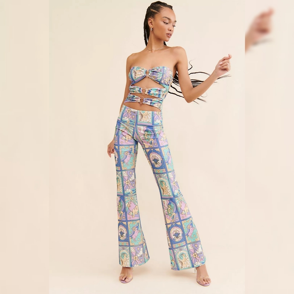 Free People‎ Oceanus Eden Cutout Jumpsuit Women's Size XL